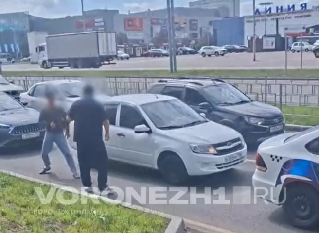 На дороге собралась пробка | Источник: читательница Voronezh1.ru