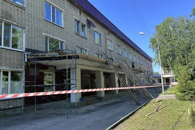 Стартовал капремонт фасада детской больницы в Кузнецке
