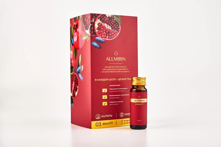 Функциональный напиток Allmirin на основе экстракта гранатаAllmirin — функциональный шот на чистом экстракте граната, который концентрирует антиоксиданты, витамины и противовоспалительные компоненты суперфуда в одном удобном формате для ежедневного wellness-ритуала. Он не требует расчета дозировок, его легко взять с собой в дорогу или на работу, поэтому такой подарок читается как забота об иммунитете, энергии и самочувствии в напряженный сезон.