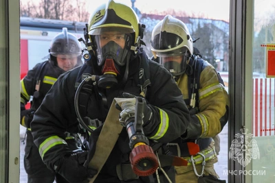 Учения МЧС в торговом доме «Русь»