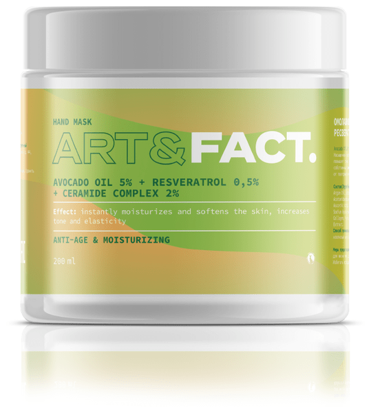 ART&FACT. / Омолаживающая маска крем для рук с маслом авокадо, ресвератролом и керамидами