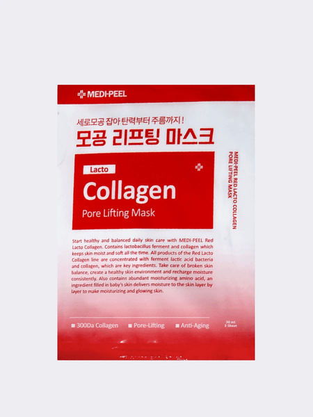 Тканевая лифтинг-маска для сужения пор Red Lacto Collagen Pore Lifting Mask, Medi-Peel