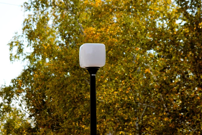 Готовы только фонари. На аллее они будут такими  | Источник: Павел Красоткин / 72.RU 