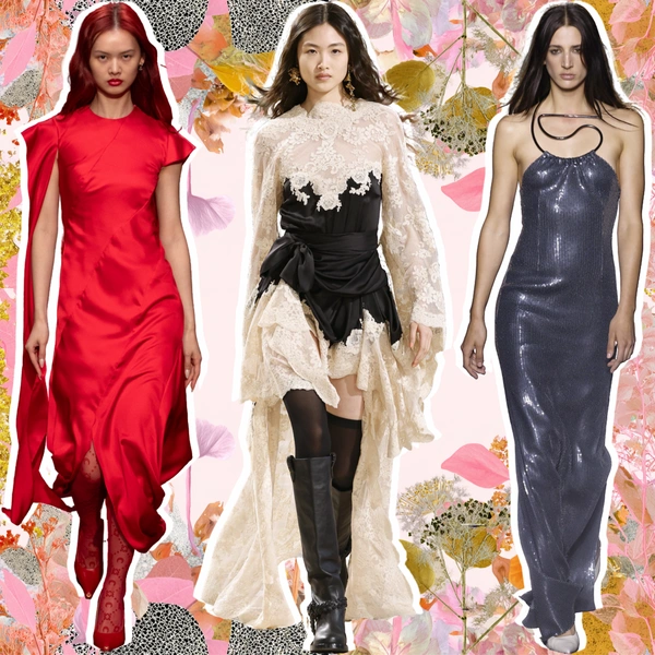 Самые модные платья на зиму 2025/26: от слипов до готических силуэтов | Источник: theGirl