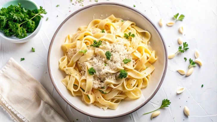 Вкуснее, чем в школе: рецепт пасты с курицей и соусом Альфредо | Источник: Freepik.com