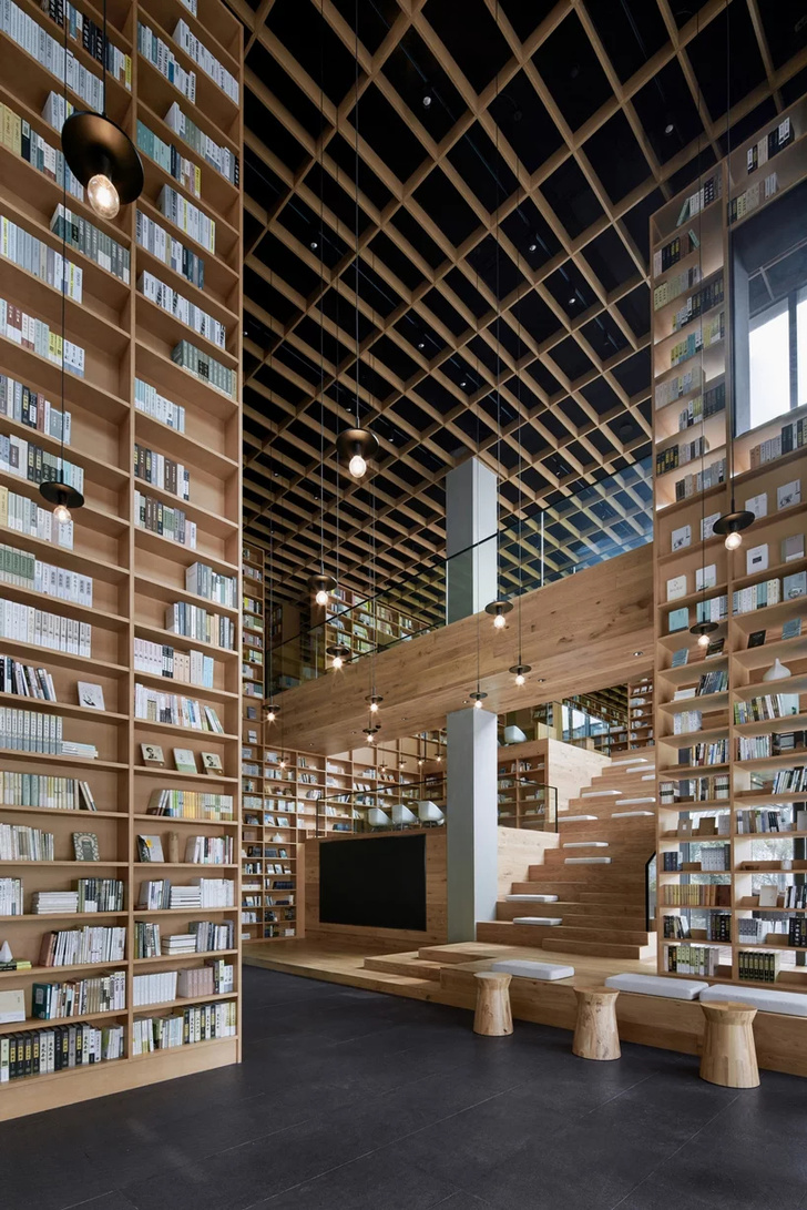 Деревянная библиотека в Ханчжоу (фото 16)