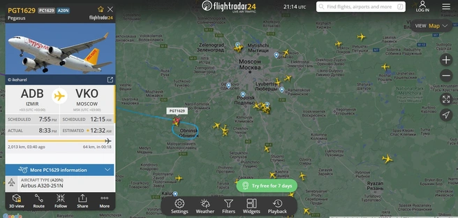 Источник: Flightradar24