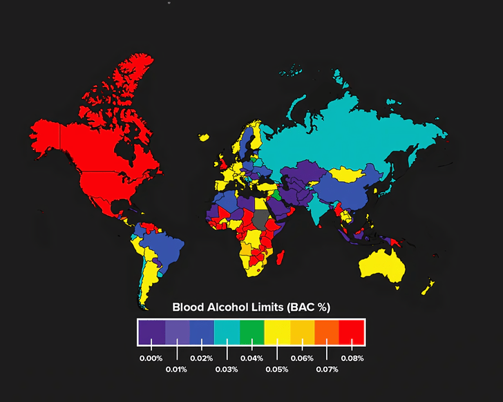 Сколько можно пить за рулем в разных странах