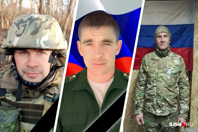Погибшие на СВО пугачевцы Алексей Соломатин и Валентин Кутепов, а также петровчанин Сергей Куликов | Источник: Алексей Янин / Telegram, Петровские вести / Telegram