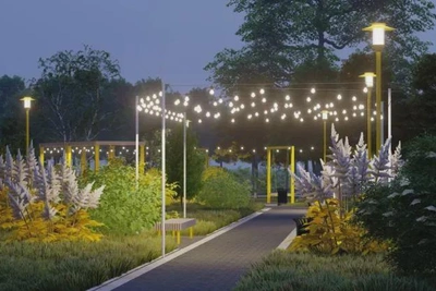 В Райчихинске благоустраивают зону отдыха у социальных объектов