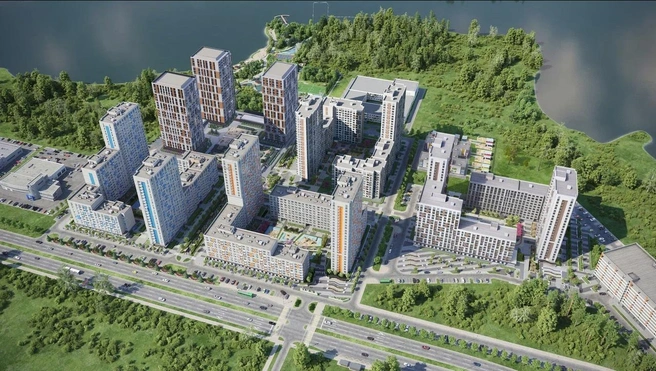 River park («Ривер Парк»)&nbsp;— кварталы с собственной набережной и новым парком на улице Щербакова | Источник: «Атом»