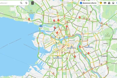 Пробки в Петербурге достигли 4–5 баллов