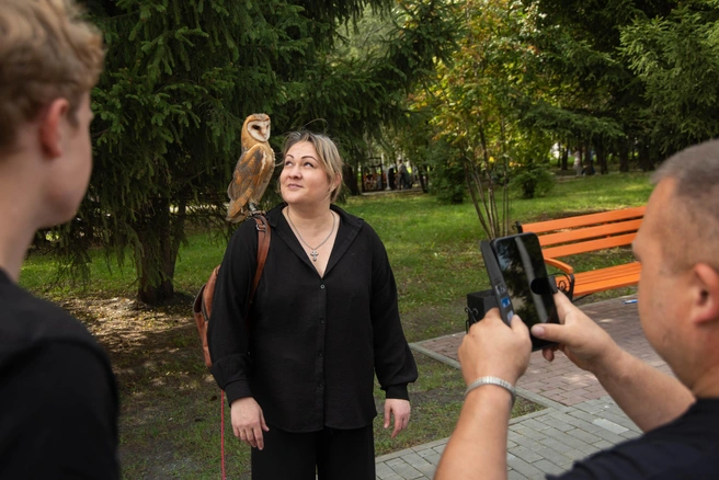 Нечасто в Кургане увидишь настоящую сову | Источник: Надежда Тихомирова / 45.RU 