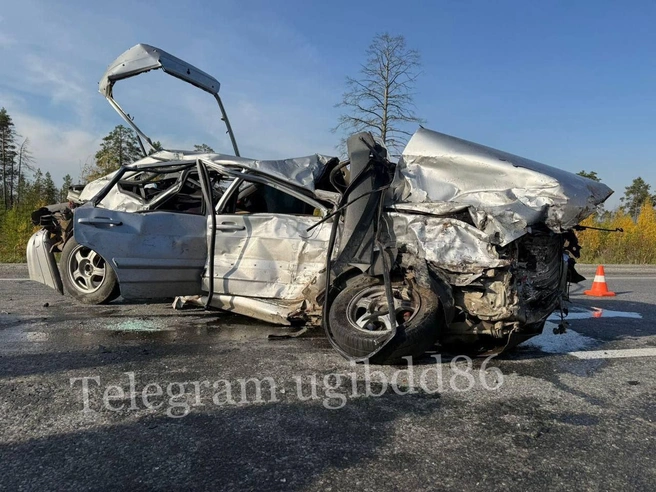 В страшном ДТП погиб один из водителей | Источник: Госавтоинспекция Югры / T.me