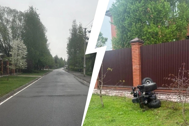 ДТП в двумя несовершеннолетними произошло в поселки Вешки Московской области | Источник: Госавтоинспекция Московской области / T.me, Дом Вешки / T.me