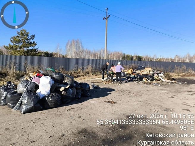 Площадку убрали сегодня утром | Источник: «Чистый город | Курганская область» / vk.com