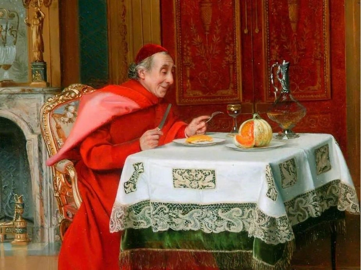 Художник Жорж Кроэгарт (Georges Croegaert), «Обед кардинала», 1868 г. | Источник: UtCon Collection via Legion Media