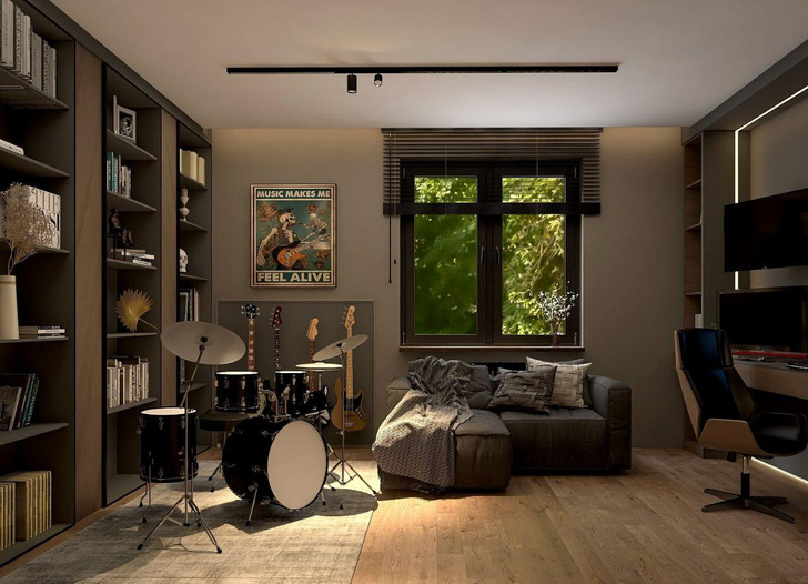 Комната меломана: как оформить интерьер под ваш любимый музыкальный стиль