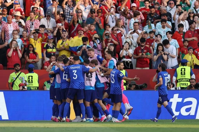 Хорваты празднуют забитый гол | Источник: Fifa.com