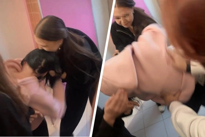Schoolgirls Fight in Toilet at Neftekamsk School — Video