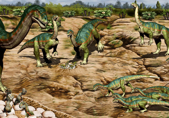 Динозавры оказались стадными животными