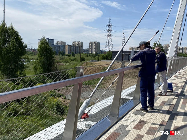 Да и за самим мостом, нужно признать, ухаживают | Источник: Виталий Гущинский