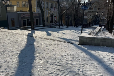 Обработка тротуаров во Владивостоке не остановила ледяной хаос