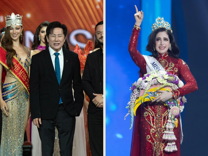 Член жюри Нават Ицарагрисил; «Мисс Вселенная — 2025» Фатима Бош | Источник: Legion Media; Getty Images