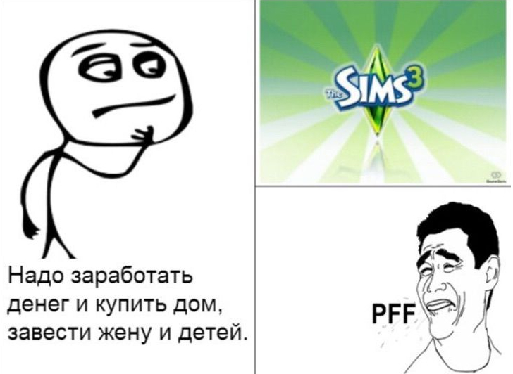 25 жизненных и очень смешных мемов по The Sims