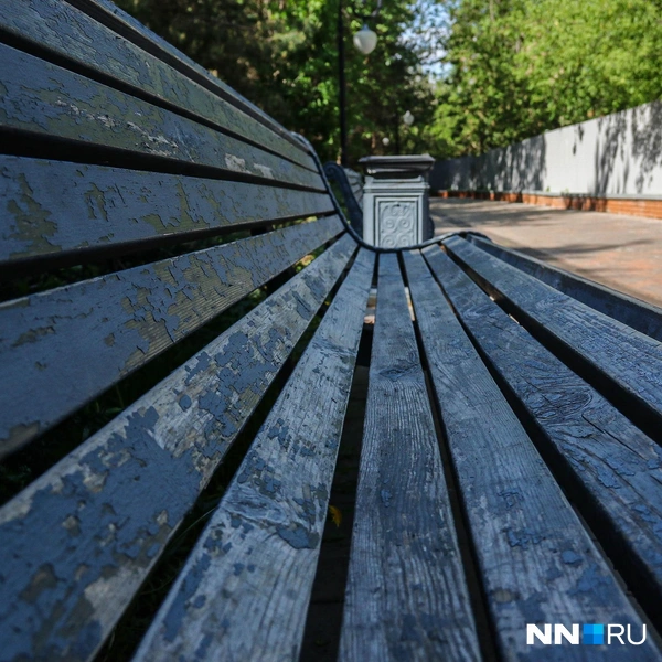 А на лавочках отлетела краска | Источник: Наталья Бурухина / NN.RU