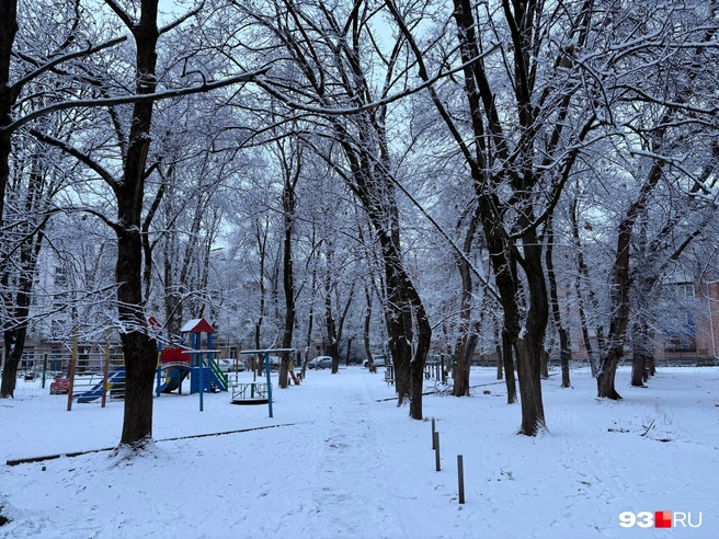 Морозы пришли вместе со снегом | Источник: Екатерина Подымова / 93.RU