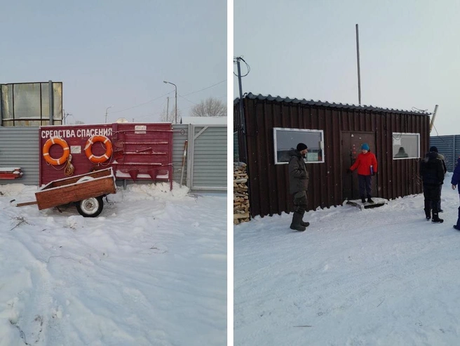Специалисты советуют воздержаться от поездок по переправе в условиях сильной метели. | Источник: ГУ МЧС России по Новосибирской области
