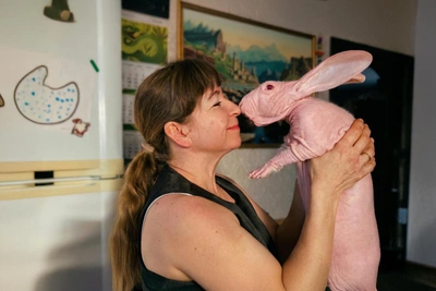 Unique hairless rabbit emerges in Samara village as Russia's only one