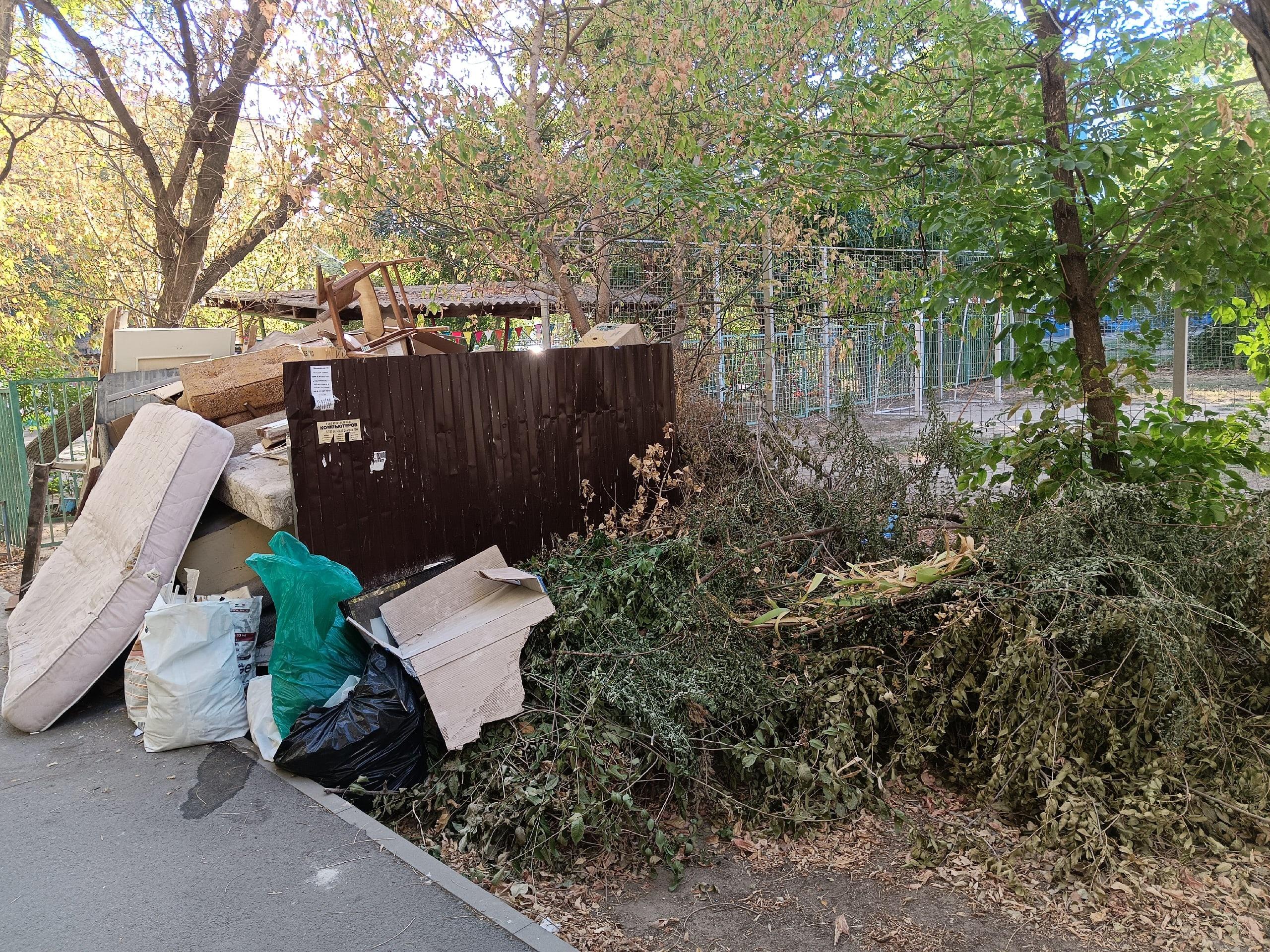 Жители многоэтажки в центре Волгограда вынуждены жить по соседству с горой  мусора - 5 сентября 2023 - V1.ру