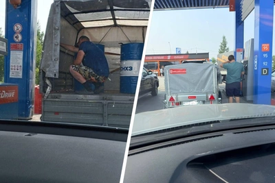 Жители Омска заправляют бочки на АЗС: реакция Минэнерго