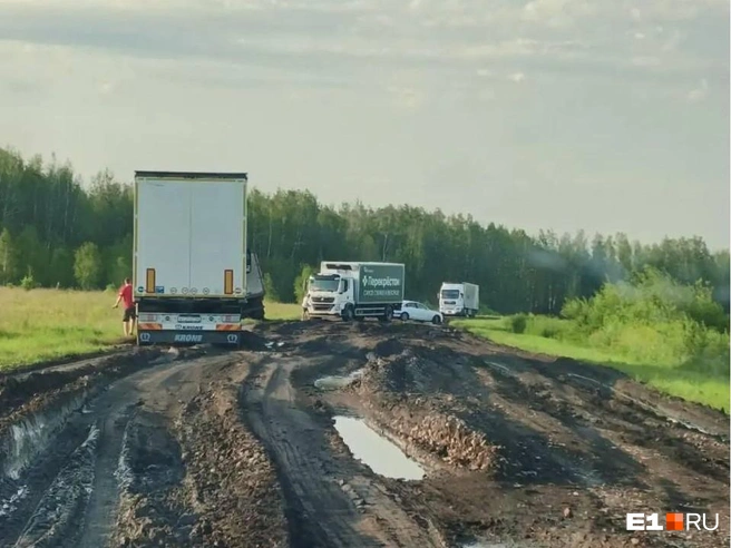 Так выглядит путь объезда Талицы в районе села Долматово | Источник: читатель E1.RU