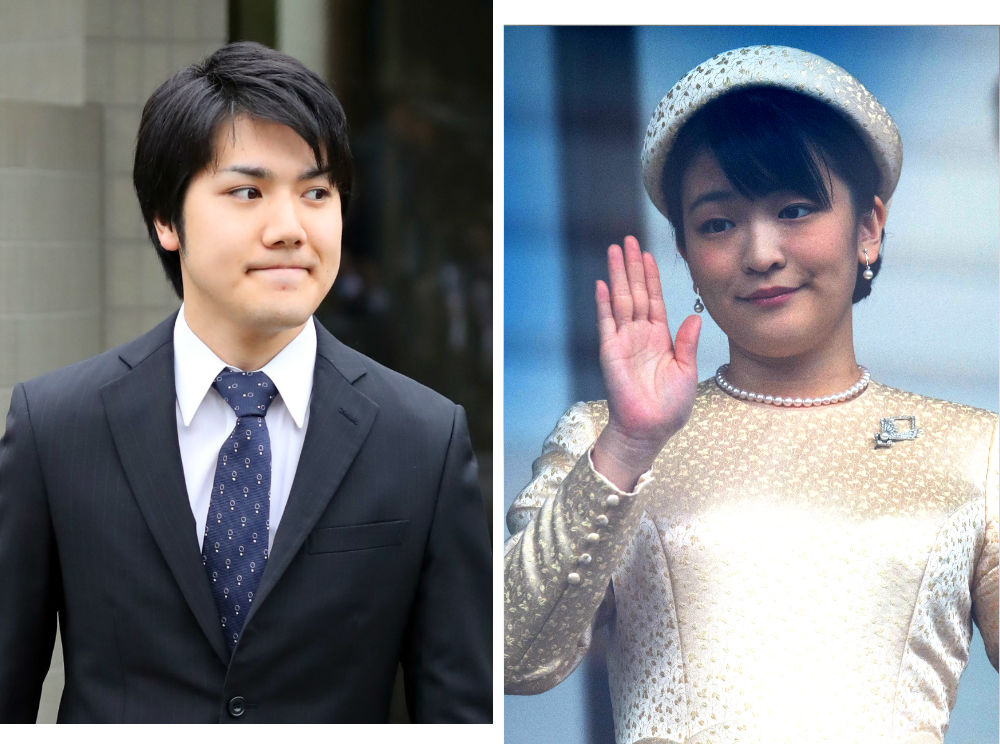 Кей Комуро в родной Иокогаме, 17 мая 2017; принцесса Мако на балконе Императорского дворца в Токио, 4 мая 2019 | marieclaire.ru