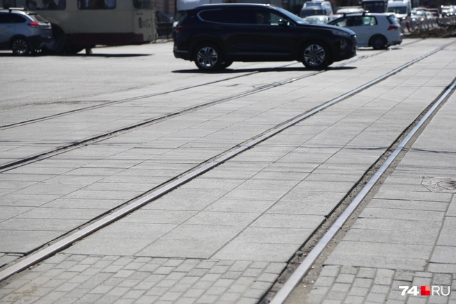 Трамвайные пути | Источник: Екатерина Тычинина / 74.RU