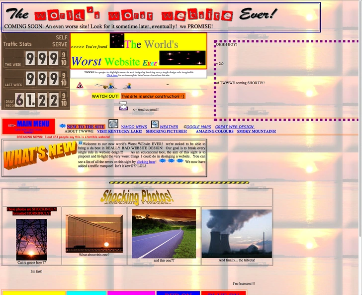 Сайт Theworldsworstwebsiteever.com специально стилизовали под типичный сайт 90-х.