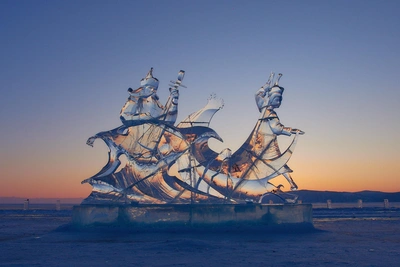 Ледяной Чехов и 5 тысяч блинов на фестивале «Живи на Байкале»