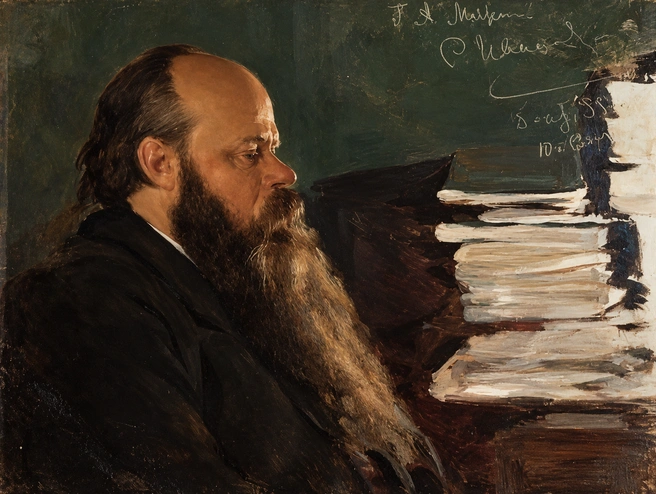 Григорий Мачтет на портрете художника Сергея Иванова, написанном в 1899 году | Источник: Сергей Иванов / Смоленский государственный музей-заповедник