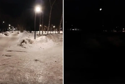 «Дискотека века»: фонари мигают в сквере Калинина