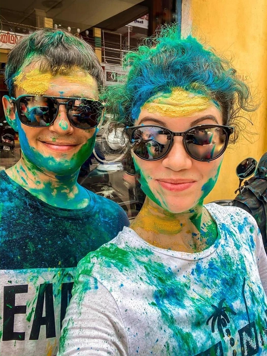 Снимают видео супруги вдвоем | Источник: личный архив Александра и Дарьи