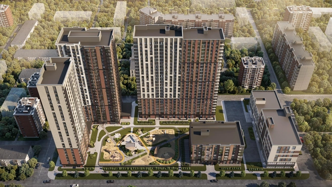 Двор зонирован для разных активностей | Источник: «Счастливый квартал»