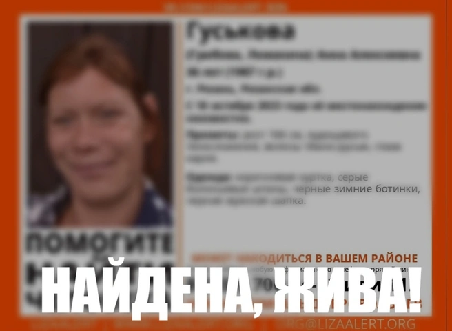 Пропавшую в Рязани 36-летнюю женщину нашли живой | ya62.ru