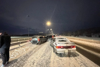 Аварии на выезде из Мурманска затронули 10 автомобилей