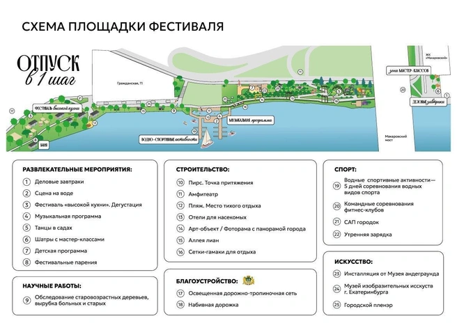 Организаторы показали схему фестиваля | Источник: «Атмофест»