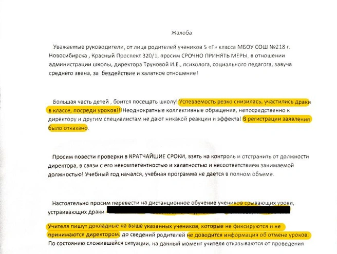 Родители жалуются на нерадивых учеников и директора, которого, по их мнению, стоит отстранить от должности | Источник: предоставлено автором колонки