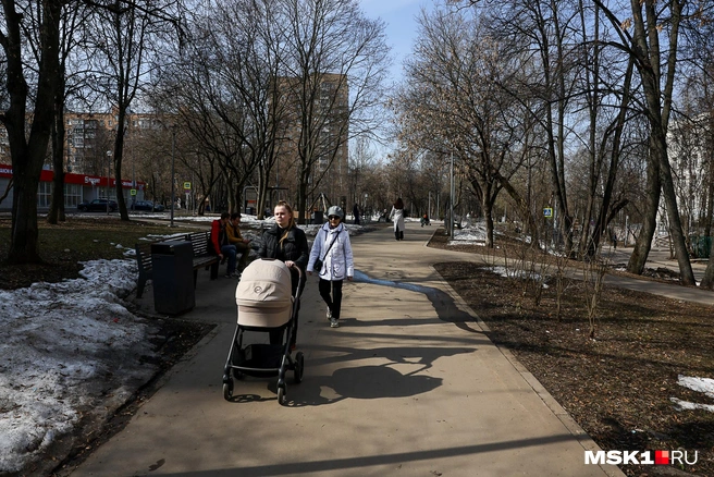 По этому пешеходному бульвару можно дойти до парка «Свибловские пруды» | Источник: Артем Устюжанин / MSK1.RU