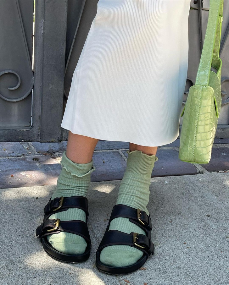 6 примеров модной стилизации обуви с носками от Эльзы Хоск